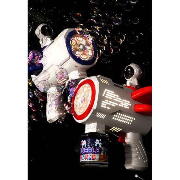 Fully Automatic Bubble Gun with 6-Hole Astronaut Design Unisex Age Range 0 to 24 Months