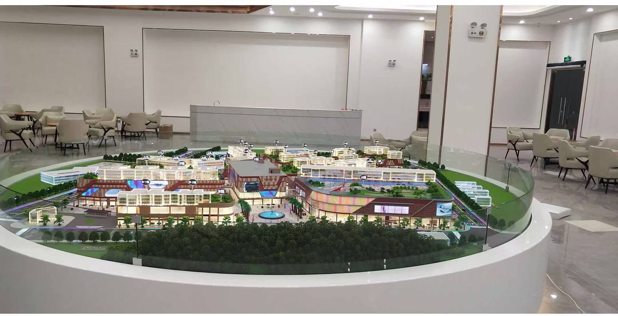 1:100 Architectural Site Model Commercial Construction Site Model
