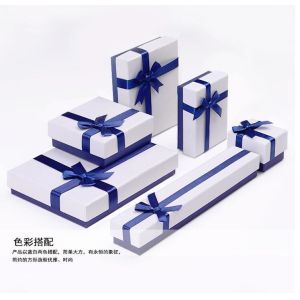 Quality Two piece paper boxes with bow for sale