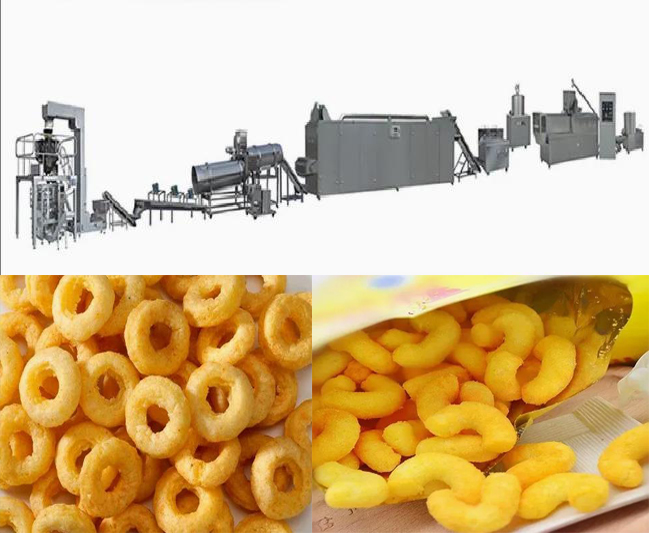 Auto 3D Snack Extruder Machine , Fried Food Processing Equipment