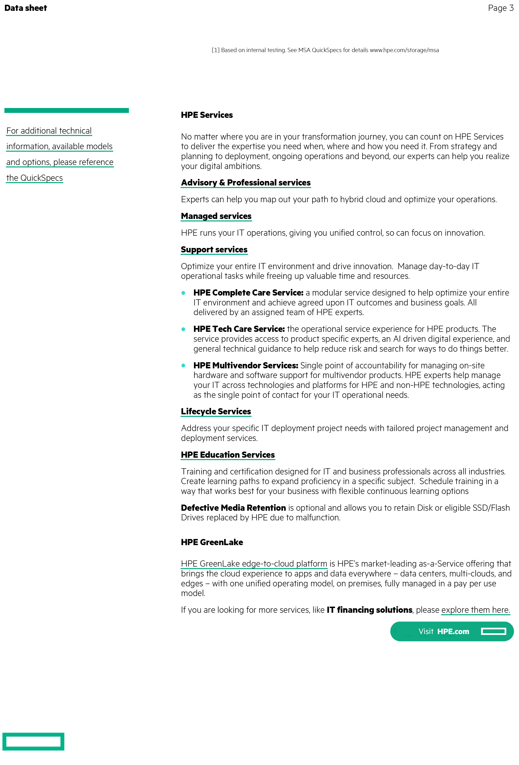 HPE MSA 2060 SFF 10/25GbE iSCSI SAN Storage Dual Controller
