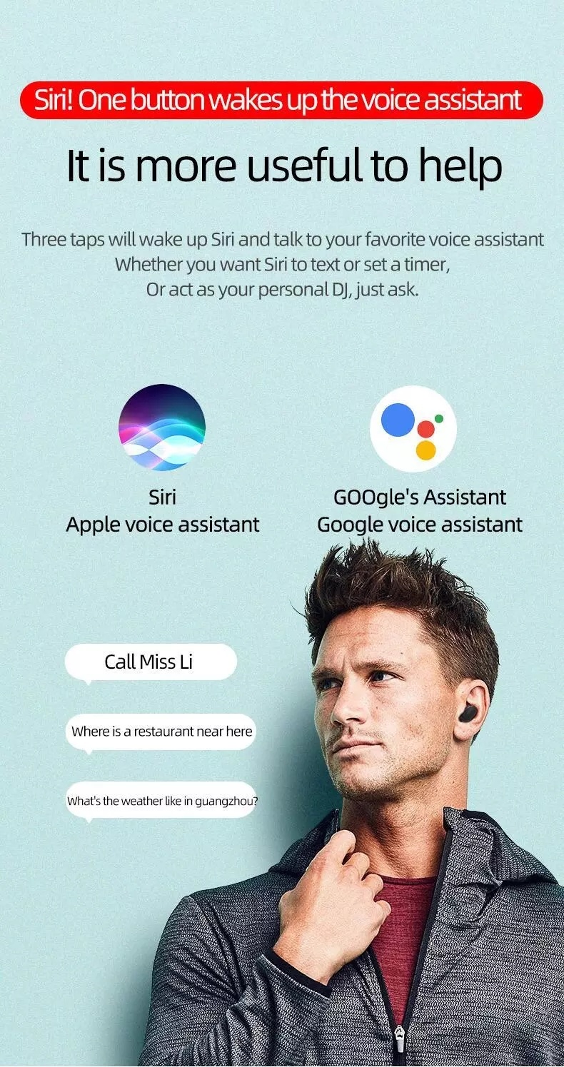 Mi Amazon 2020 Top Seller A6s Airdots in-Ear Earphone Bluetooth Headphone