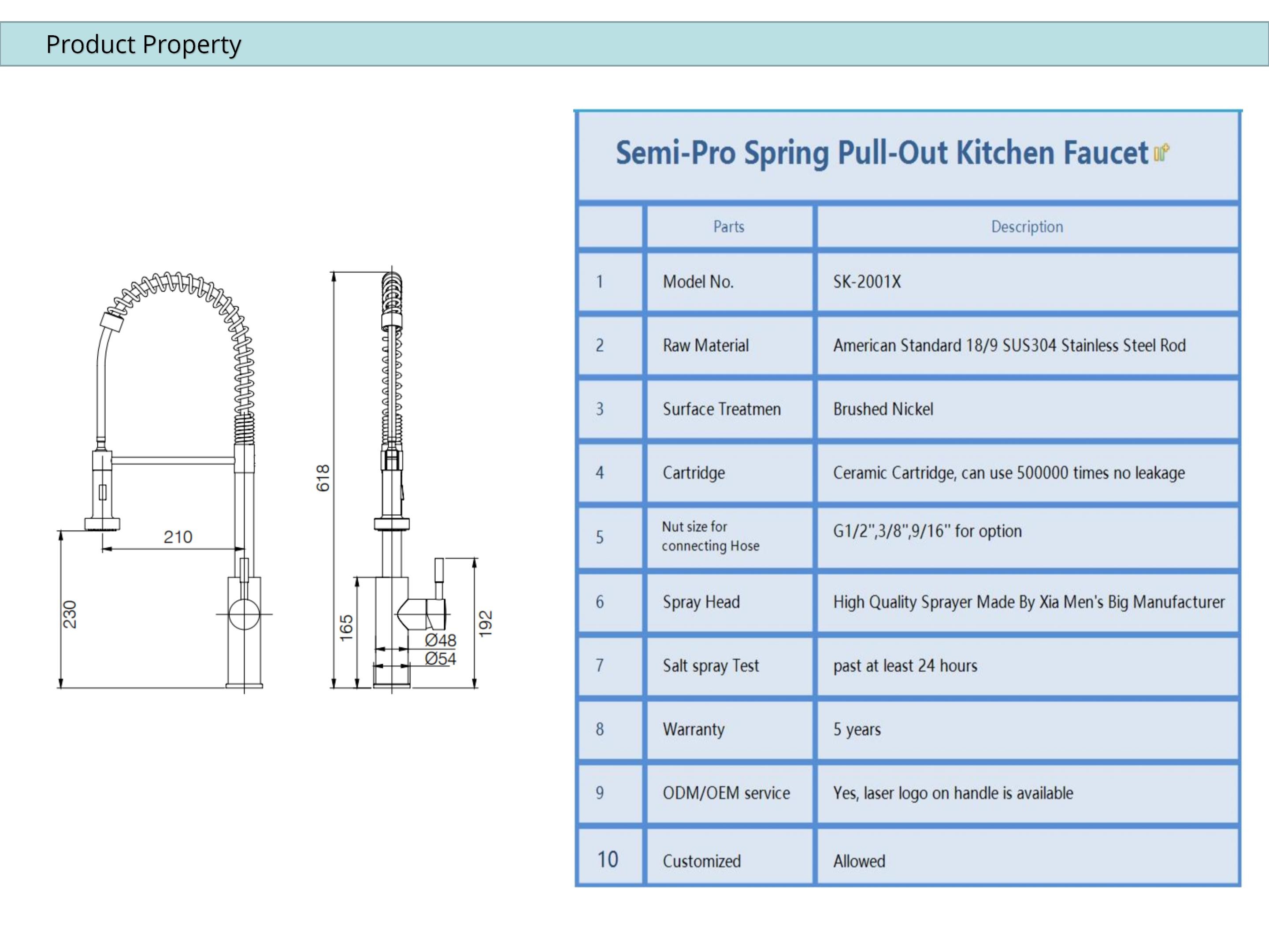 Extendable Automatic Sensor Kitchen Faucet