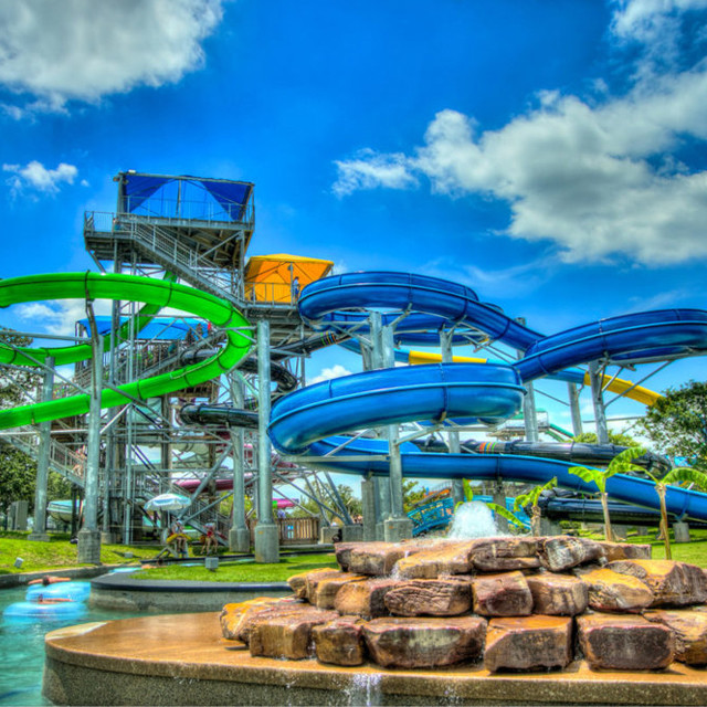 China Fiberglass Water Slides Park Games Spiral Slides Water Park Equipment on sale