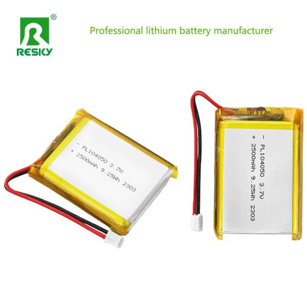 Lithium Ion Battery Pack 104050 3.7v 7.4v 2500mAh 9.25wh Rechargeable Solar Lipo Batteries