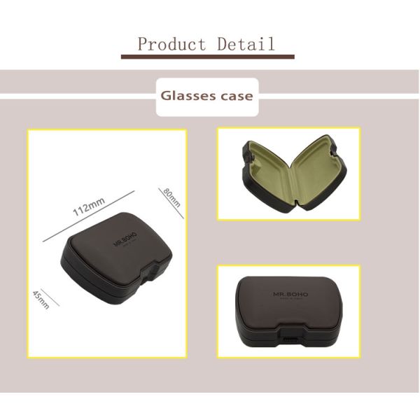 Plastic Custom Logo Glasses Case For Foldable Reading Glasses