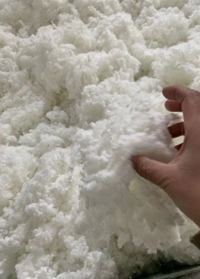 Anti Distortion Recycled Polyester Staple Fiber White Color for Non Woven