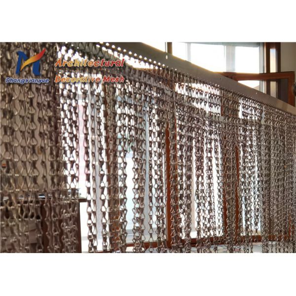 Flexible Aluminum Chain Curtains Anodised Decorative Ceilings Wall Window Screen