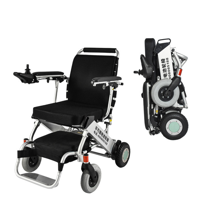 Four Color Optional Classic Foldable Electric Wheelchair With Aluminum Alloy