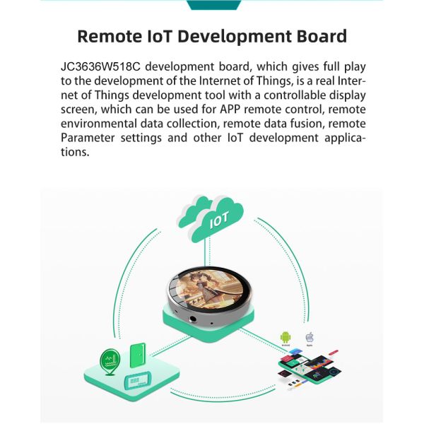 JC3636W518C_I_Y ESP32 Display Module with 1.8 Inch Screen LED Backlight and Capacitive Touch smart display screen lcd tft module