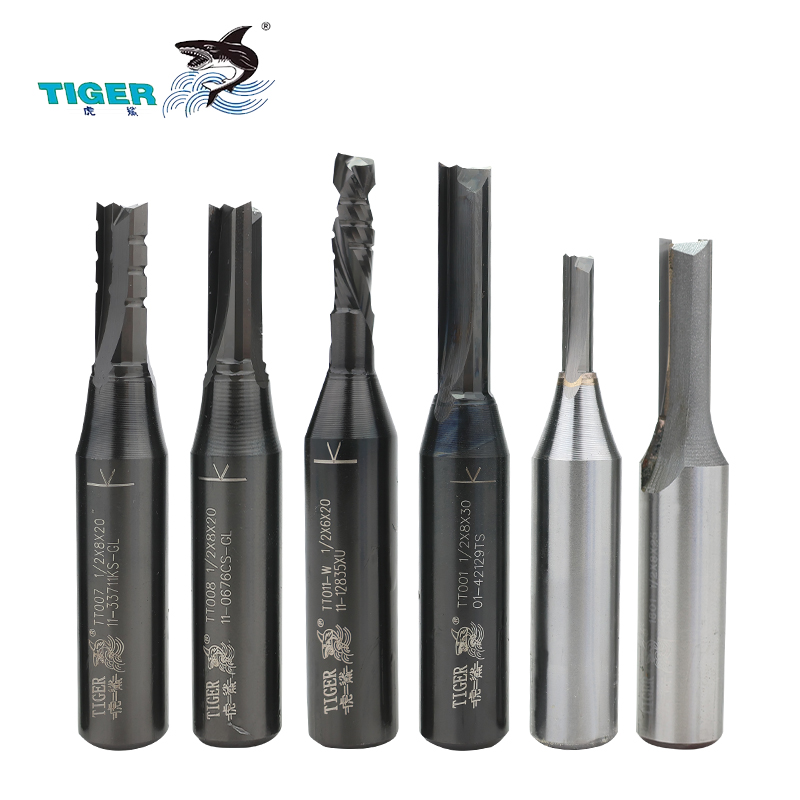 Tiger 1 /2*6mm*22mm Three Blade Woodworking Straight Blade T007 Carving Machine Slotting Woodworking Milling Cutter
