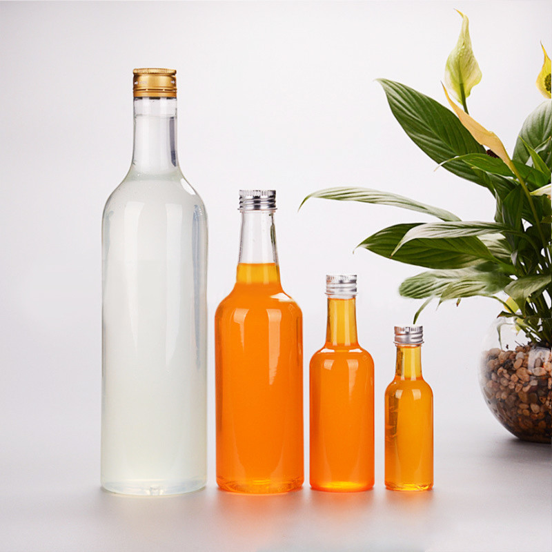 Quality Wine Bottles PET Plastics Juice Bottle Beverage Screw Cap 60ml for sale