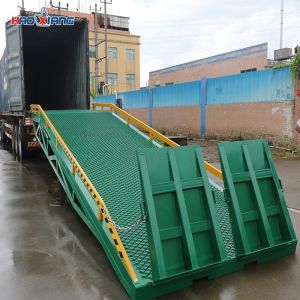 Quality Diamond Mesh Hydraulic Dock Ramp 10000kg Portable Loading Dock Platform for sale