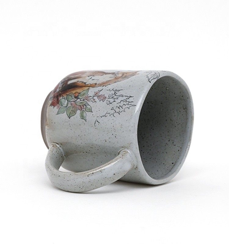 Custom Printed Coffee Mugs Animal Ceramic Mug With 3D Decal On Glaze For Harvest