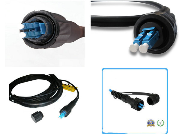 Outdoor Waterproof LC Fiber Optic Patch Cord for FTTA / Telecommunication Network