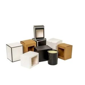 Cardboard Candle Packaging Box Debossing Custom Perfume Boxes