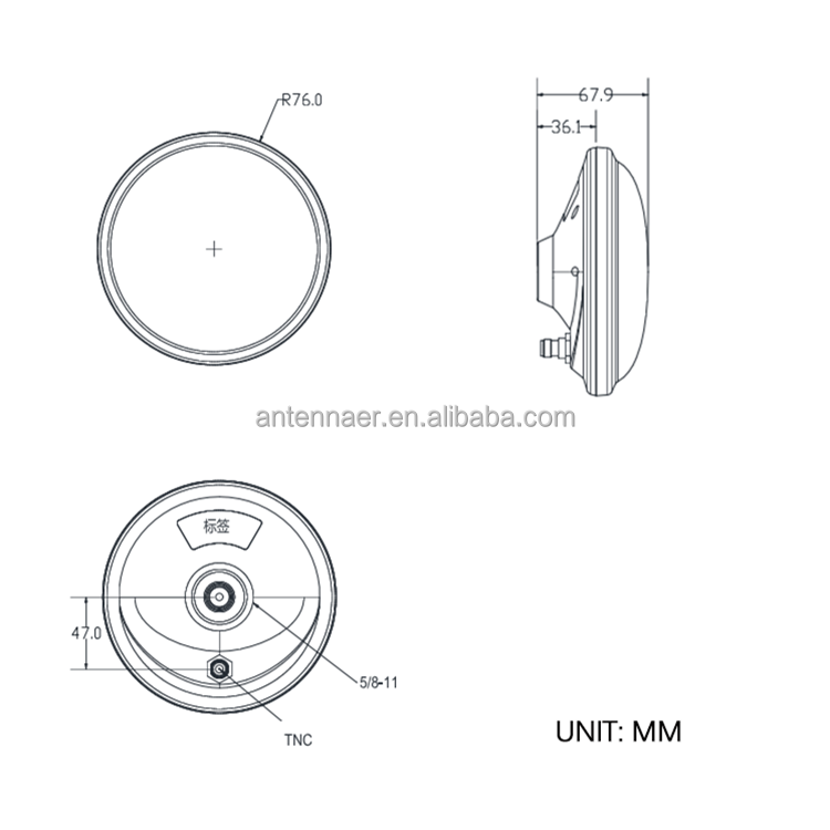High Precision GNSS RTK Antenna for Farm Machinery