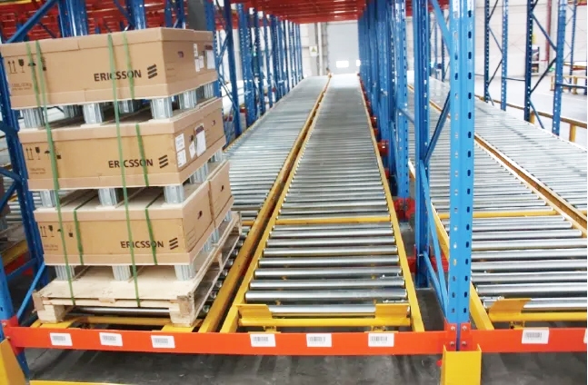Warehouse Storage Gravity Pallet Racking System Carton Flow Roller Roller Rack  Live Pallet Rack