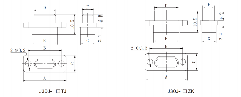 J30J-66TJL-A3 66-pin micro rectangular connector, aviation aluminum alloy housing, high-temperature PPS insulator, used in aerospace