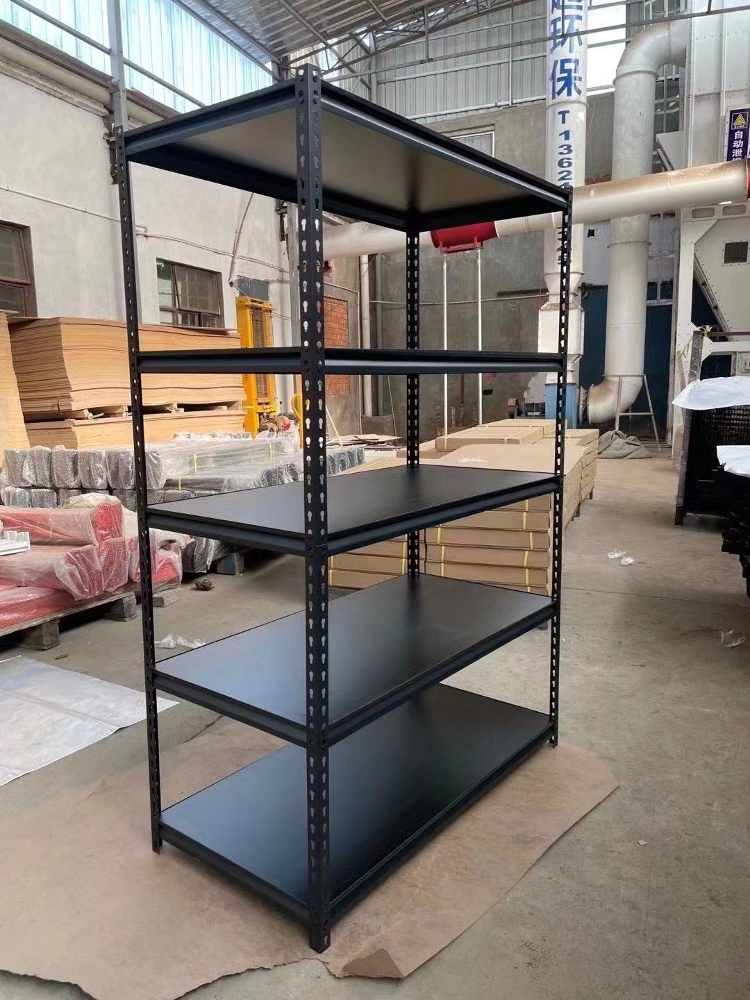 Metal Custom MDF Shelves Slotted Angle Steel Shelving Industrial Rivet Shelving Manufacturers
