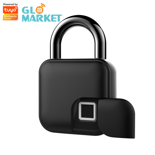 Quality Tuya Keyless Fingerprint Padlock IP65 Waterproof USB Charging Zinc Alloy for sale