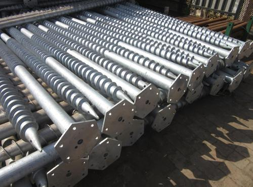 Lightweight Hot Dip Galvanized Steel Screw Anchors Steel Solar Energy System