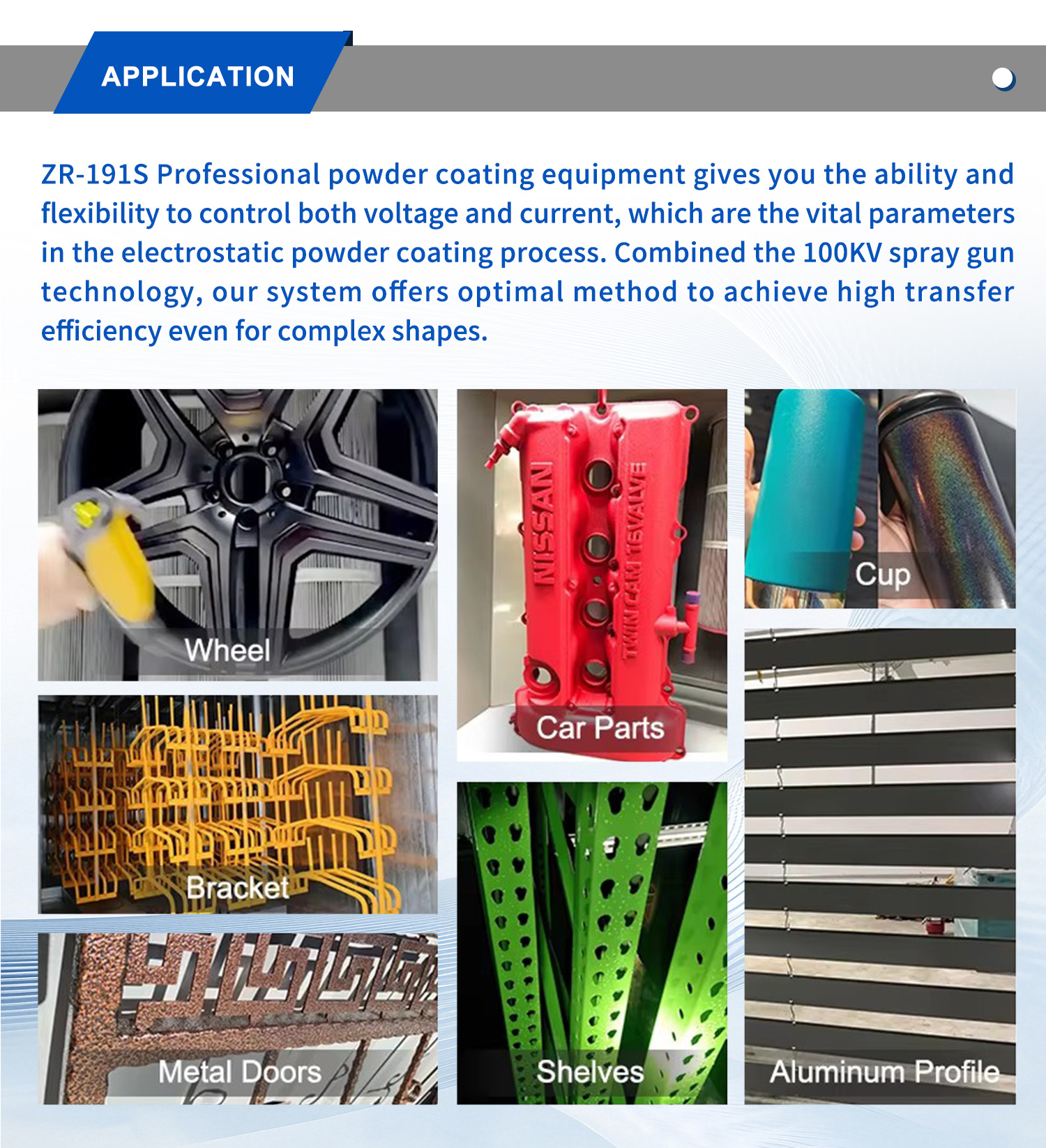 Fast Color Change Vibrating Electrostatic Coating Equipment With 8 N/S Maximum Output Pressure By Zhongren-191SB