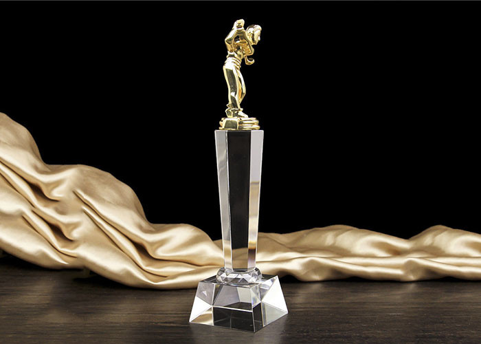Crystal Base Metal Golf Trophy Cup For US Open Championship Business Leader