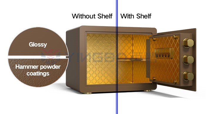 13kg Smart Home Safe Box Biometric Fingerprint Lock With Glossy Surface