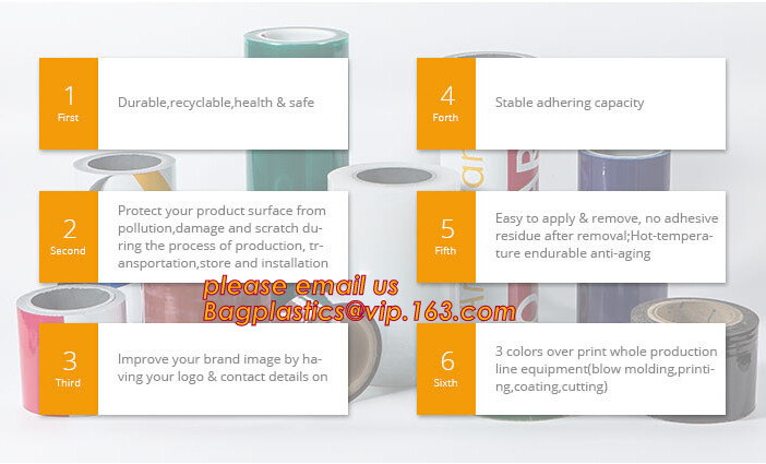 Custom self adhesive plastic protective film for floor/Profilm/glass,pe film watch strap protection custom printing