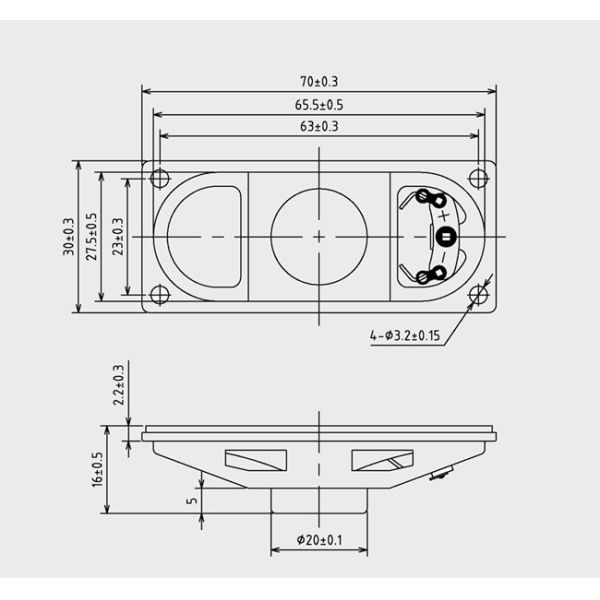 TV 8 Ohm Raw Raw Frame Speakers Metal Frame Environmental Friendly