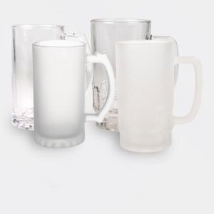 Quality Round Blank Transparent Sublimation Glass Beer Mug 16oz And 22oz for sale