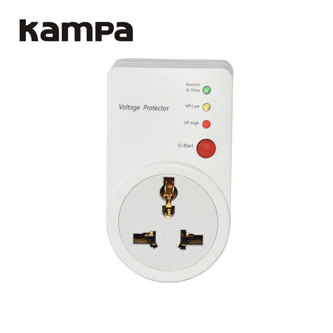 Voltage protector Universal type socket 120V/230V 50HZ 10A 20A with C-start button