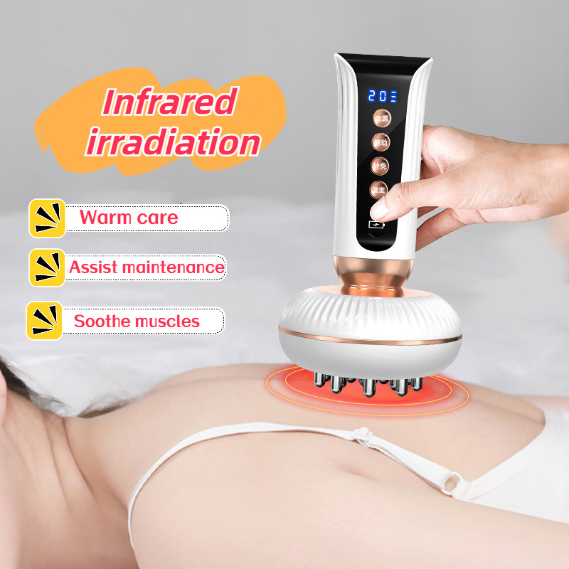 Electric EMS Microcurrent Gua Sha Massager Rechargeable Body Anti Cellulite