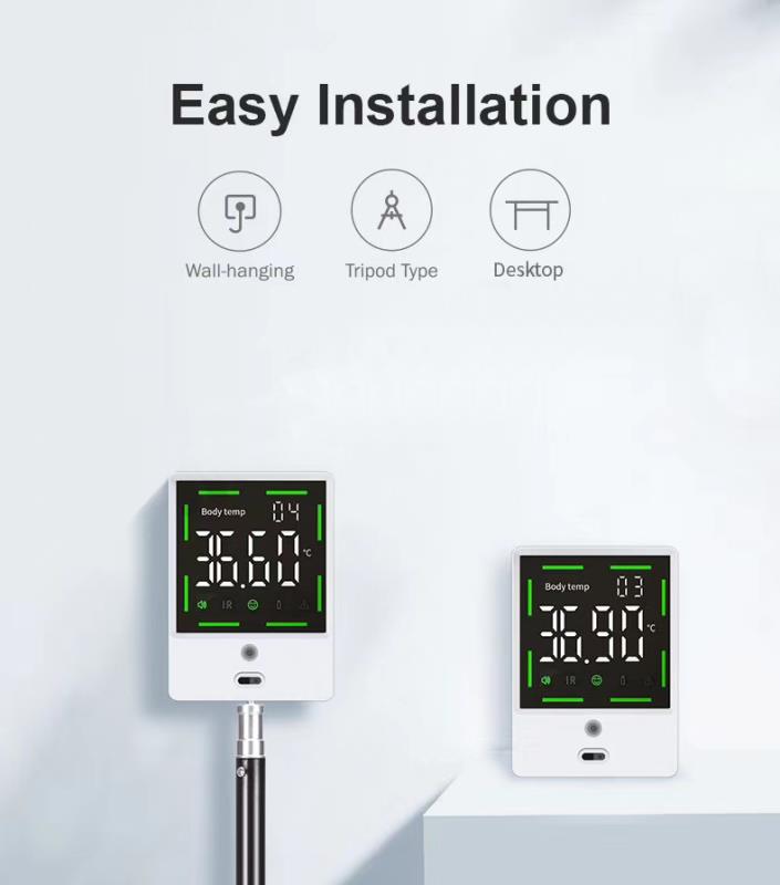 Non-Contact Digital Palm Arm Thermometer with LCD Display and Fever Alarm Function