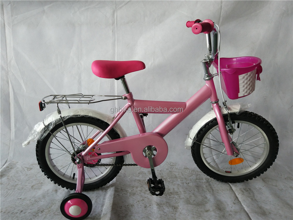 16 inch Children Bikes with Training Wheels Double V Brake Steel Fork