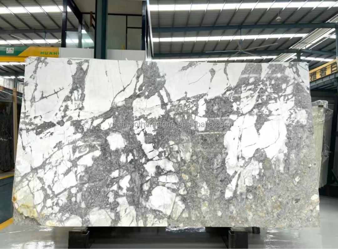 Modern Design Style Luxury Stone Snowy River Marble Slabs for Interior Design