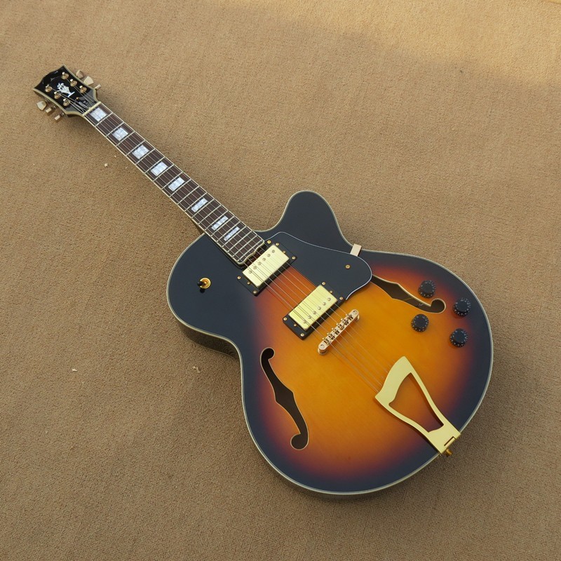 Hot Selling China L5 Electric Guitars Tiger Flame Finish