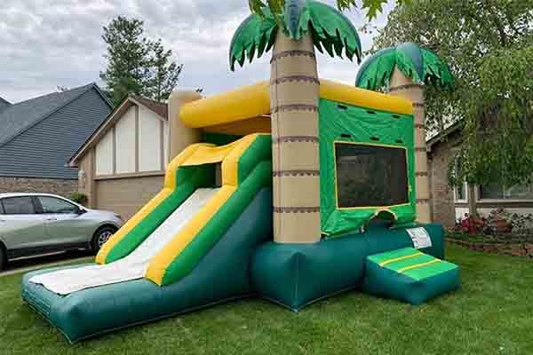 Pink Bouncy House Castle Outdoor Rantal Inflatable Bouncer With Slide