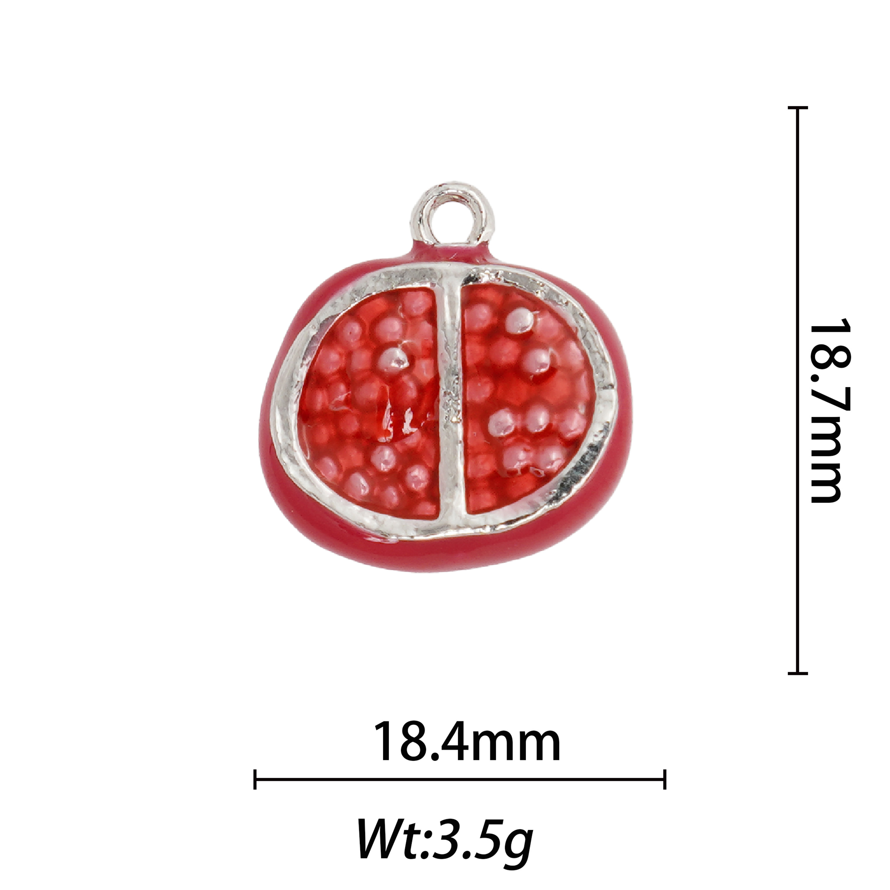 Waterproof Colorful Fruit Necklace Pendant Non Tarnish Stainless Steel Diy Fruit Jewelry Charms Charms for Jewelry Making