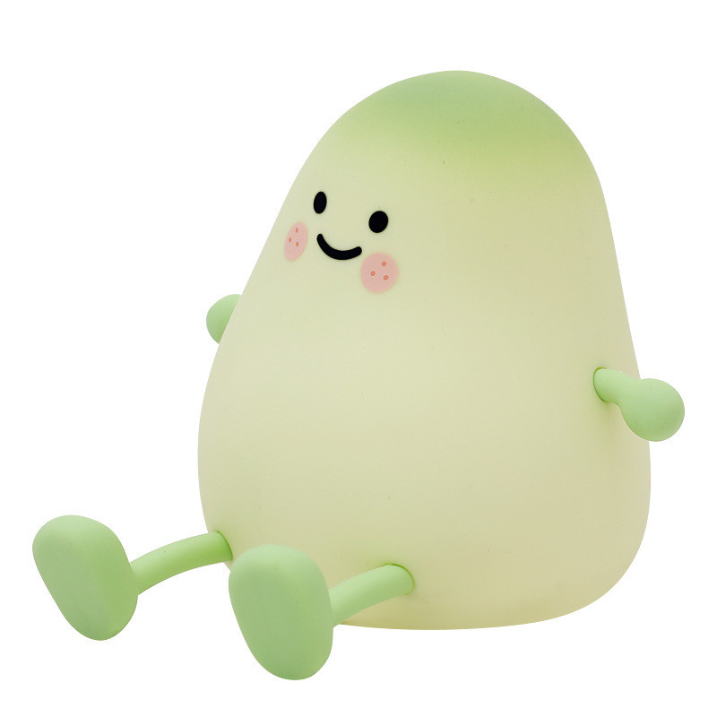 Cute Night Light For Kids Mango Sleep Lamp Warm Light Bedroom Decor Kids Night Light Silicone Baby Nursery Night Light