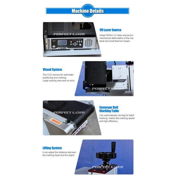 Industrial UV Laser Marking Engraving Machine CCD Camera Automatic Visual Positioning