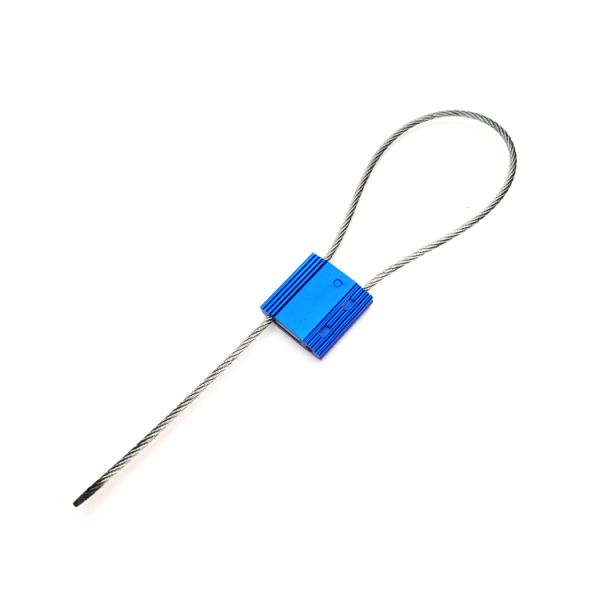 Blue Aluminium Alloy Cable Security Seals For High Security Trailer Door