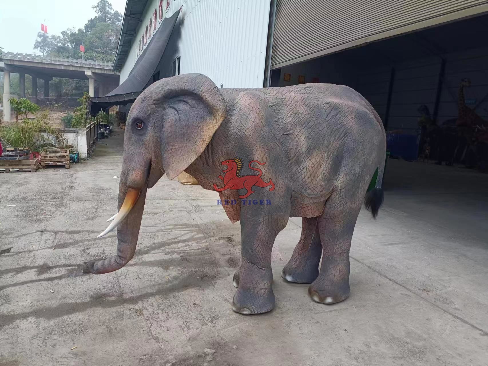 Customized Performance Realistic Adult Elephant Animal Double Costume With 110/220VAC/380V Power