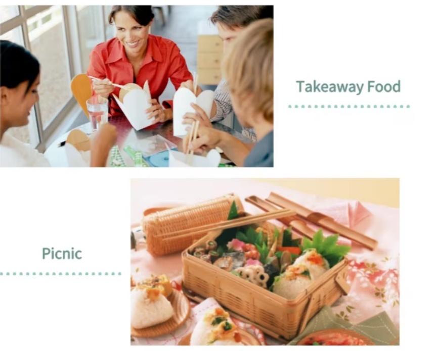 Customized Individual Open Or Full Paper Wrap Disposable Bamboo Chopsticks Biodegradable Carbonized Bamboo Chopsticks