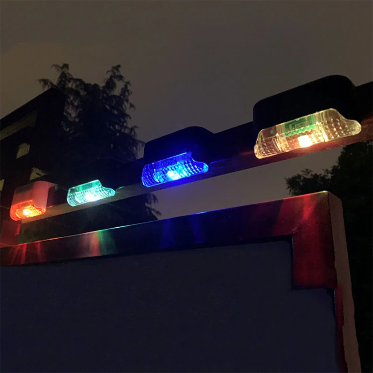 300lm Luminous Flux Solar Deck Step Railing Stairs Lights for Outdoor Garden Lighting
