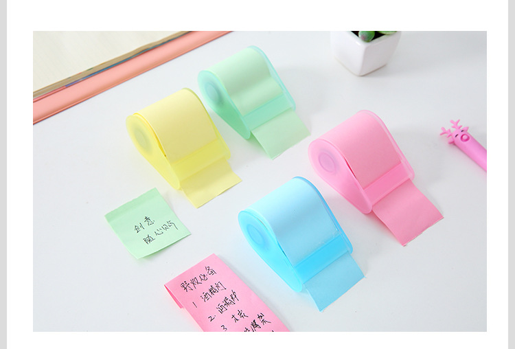 Kawaii Korea Stationery Memo Pad Tape Dispenser Formula Sticky Notes with No Adhesive
