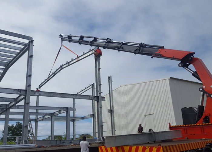 Steel Structure Prefabricated Warehouse Buildings , Ecuador Steel Frame Fabrication