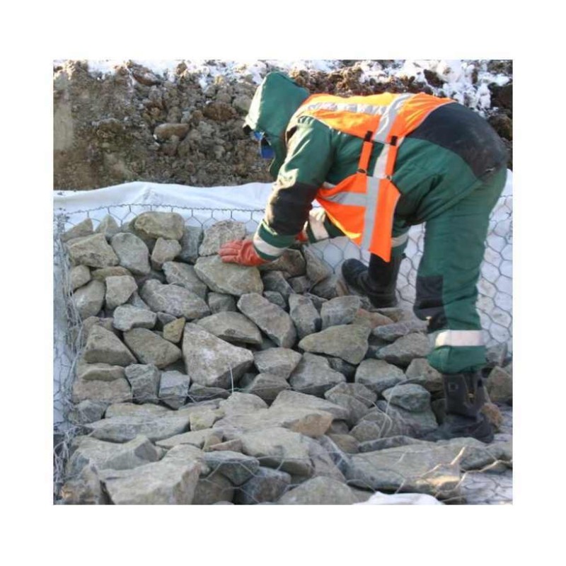 Galvanized Hexagonal Woven Gabion Basket for Erosion Control and Construction Sites