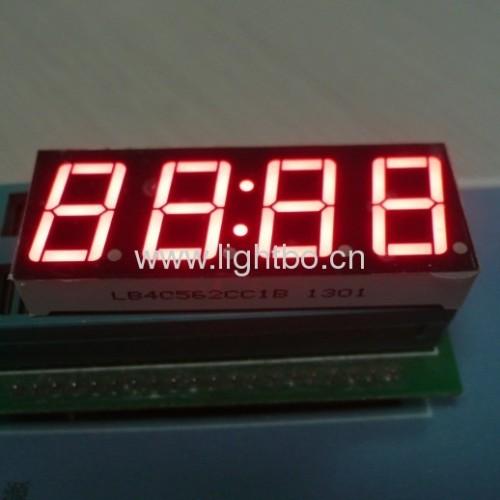Super bright green common anode 4 digit 0.56 inches 7 segment led clock displays
